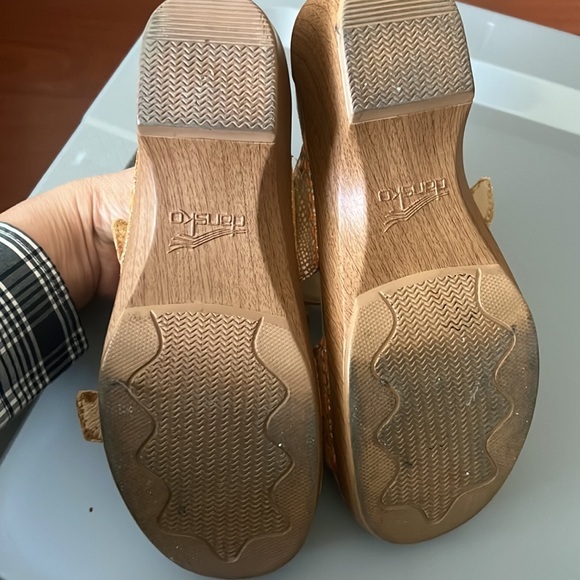 Dansko Sophie slide stain glass size 40 adjustable holographic sandal. - Picture 11 of 15